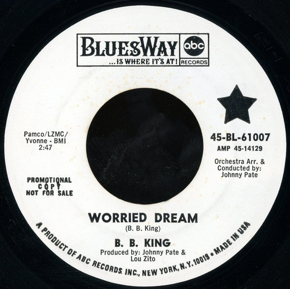 B.B. King : Worried Dream / That's Wrong, Little Mama (7", Single, Promo)