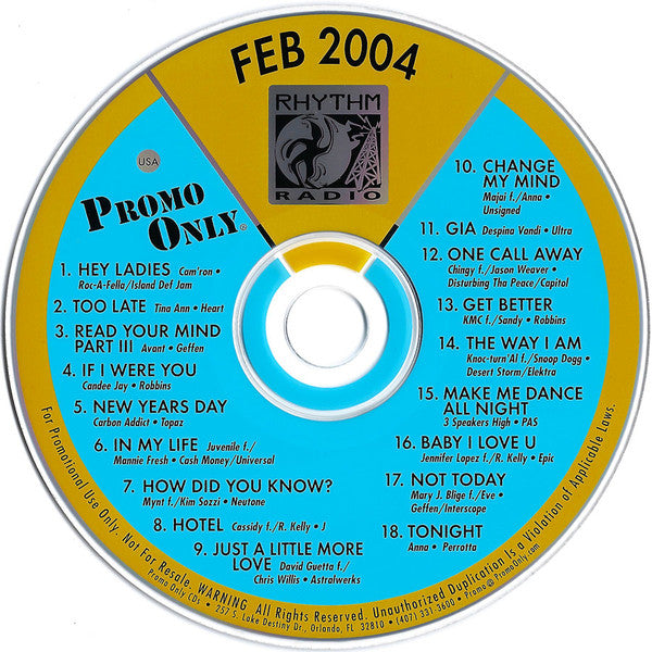 Various : Promo Only Rhythm Radio: February 2004 (CD, Comp, Promo)