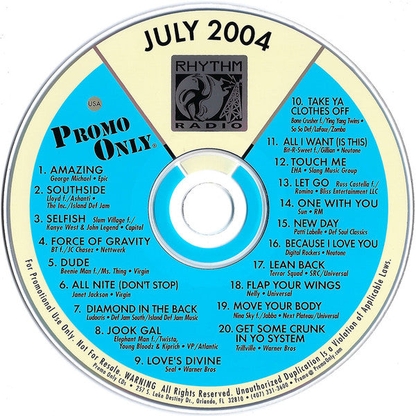 Various : Promo Only Rhythm Radio: July 2004 (CD, Comp, Promo)