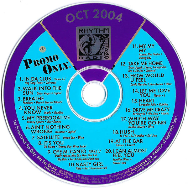 Various : Promo Only Rhythm Radio: October 2004 (CD, Comp, Promo)