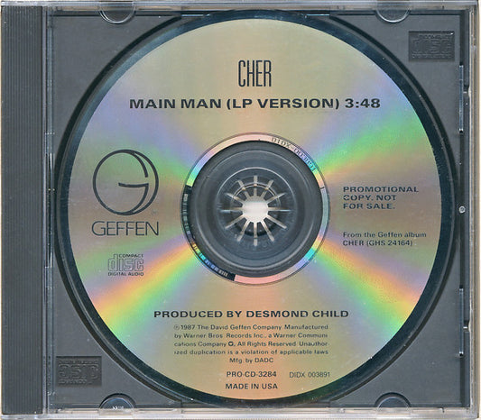 Cher : Main Man (CD, Single, Promo)