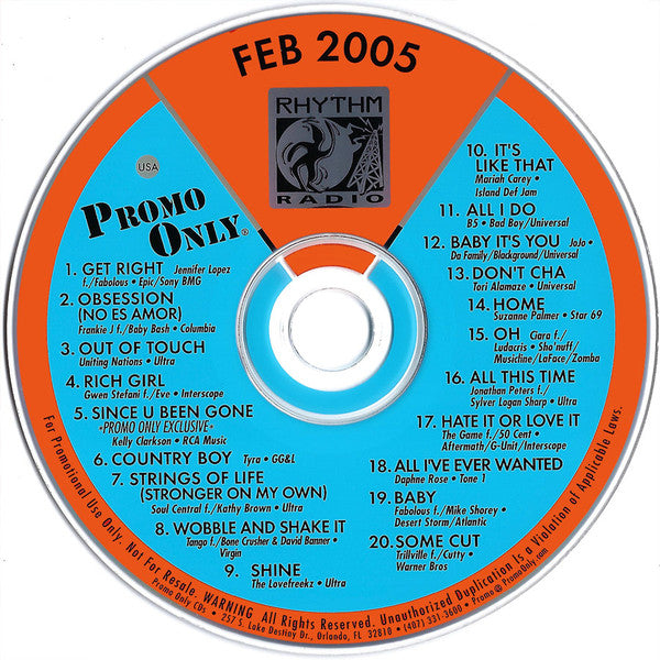 Various : Promo Only Rhythm Radio: February 2005 (CD, Comp, Promo)