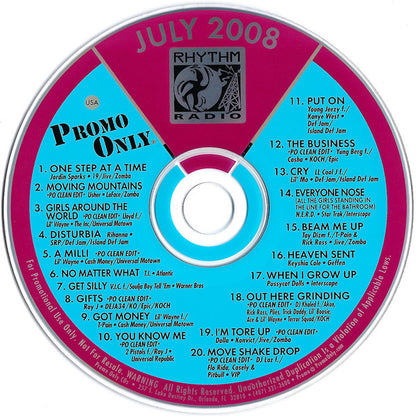 Various : Promo Only Rhythm Radio: July 2008 (CD, Comp, Promo)