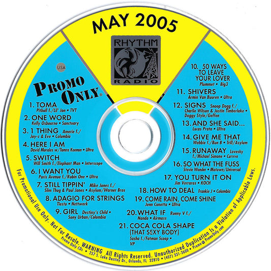Various : Promo Only Rhythm Radio: May 2005 (CD, Comp, Promo)