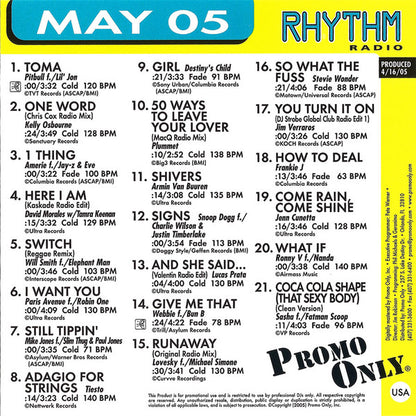 Various : Promo Only Rhythm Radio: May 2005 (CD, Comp, Promo)