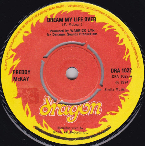 Freddie McKay : Dream My Life Over (7")