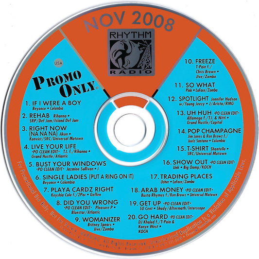Various : Promo Only Rhythm Radio: November 08 (CD, Comp, Promo)