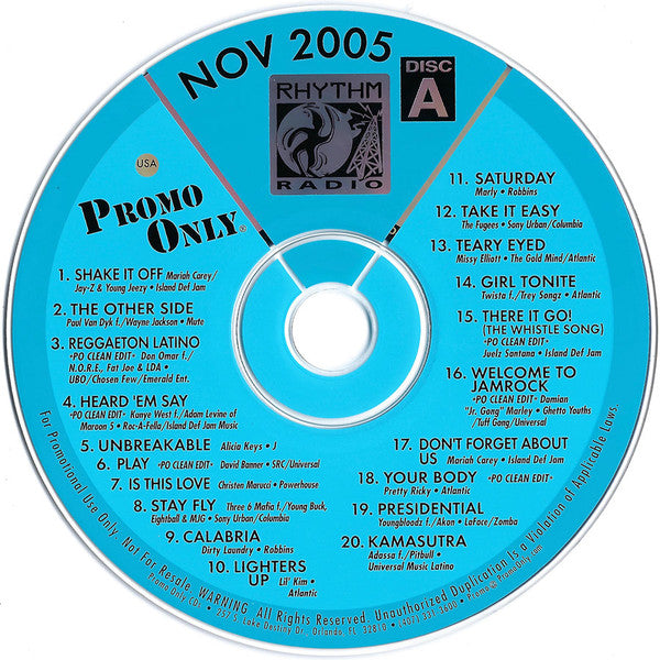 Various : Promo Only Rhythm Radio: November 2005 (2xCD, Comp, Promo)