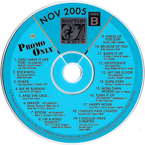 Various : Promo Only Rhythm Radio: November 2005 (2xCD, Comp, Promo)