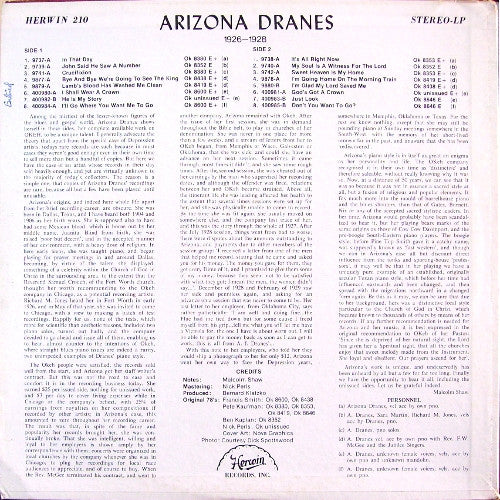 Arizona Dranes : 1926-1928 (LP, Comp)