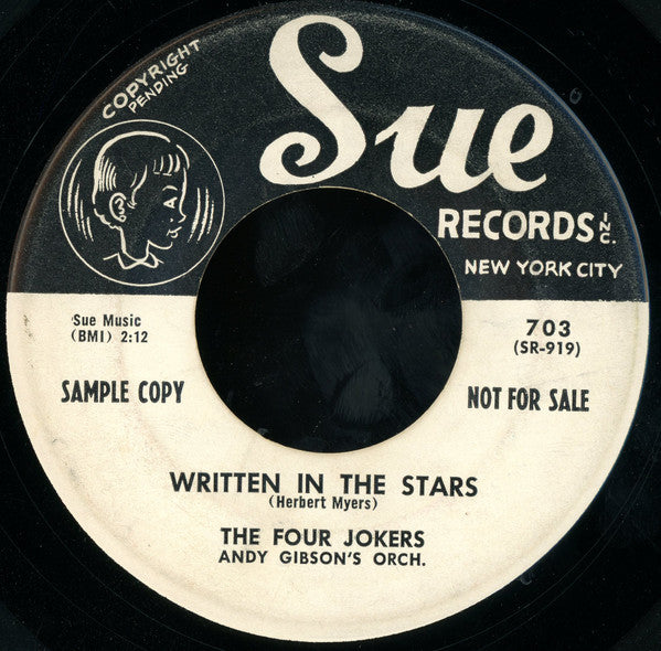 The Four Jokers (2) : Written In The Stars / The Run Around (7", Single, Promo)