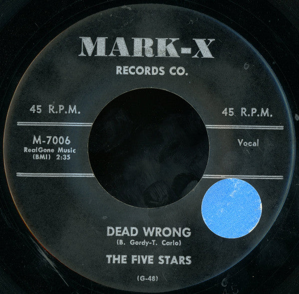 The Five Stars (5) : Ooh Shucks / Dead Wrong (7")