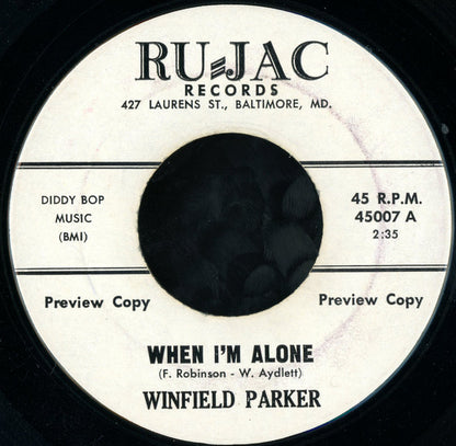 Winfield Parker : When I'm Alone / Rockin' In The Barnyard  (7", Promo)