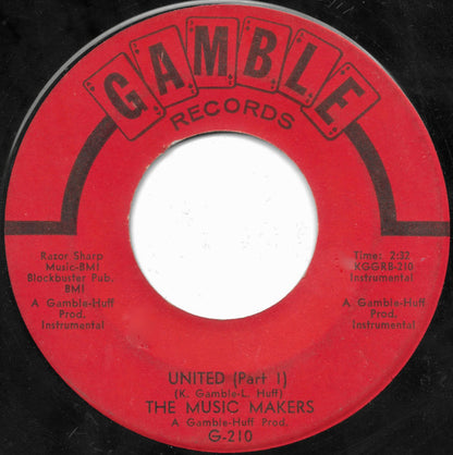 Music Makers (2) : United (7", Single)
