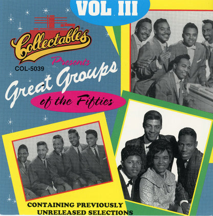 Various : Great Groups Of The Fifties Volume III (CD, Album, Comp)