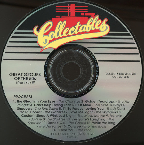 Various : Great Groups Of The Fifties Volume III (CD, Album, Comp)