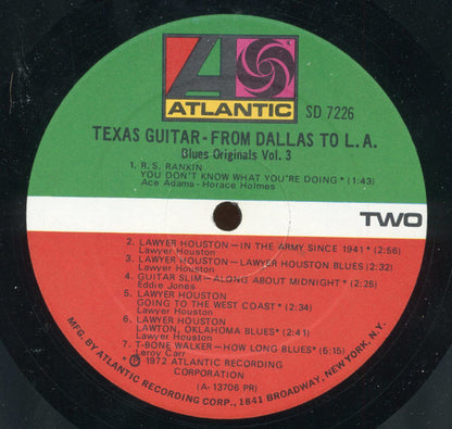 Various : Texas Guitar - From Dallas To L.A. (LP, Album, Comp, Mono)