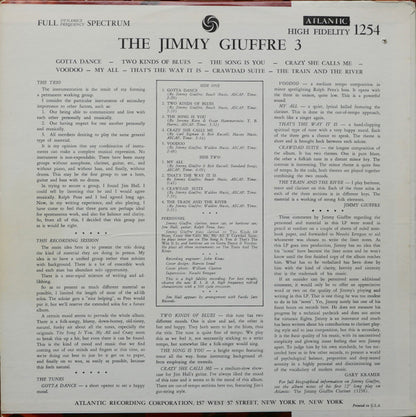 The Jimmy Giuffre Trio : The Jimmy Giuffre 3 (LP, Album, Mono, RE)