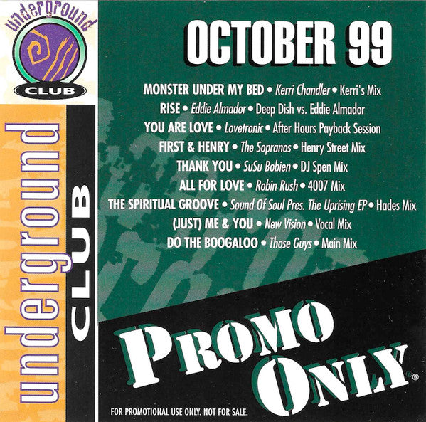 Various : Promo Only Underground Club October 99 (CD, Comp)