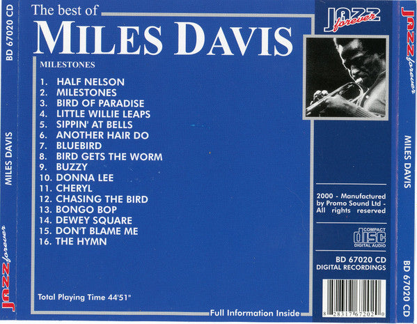 Miles Davis : The Best Of Miles Davis: Milestones (CD, Comp)