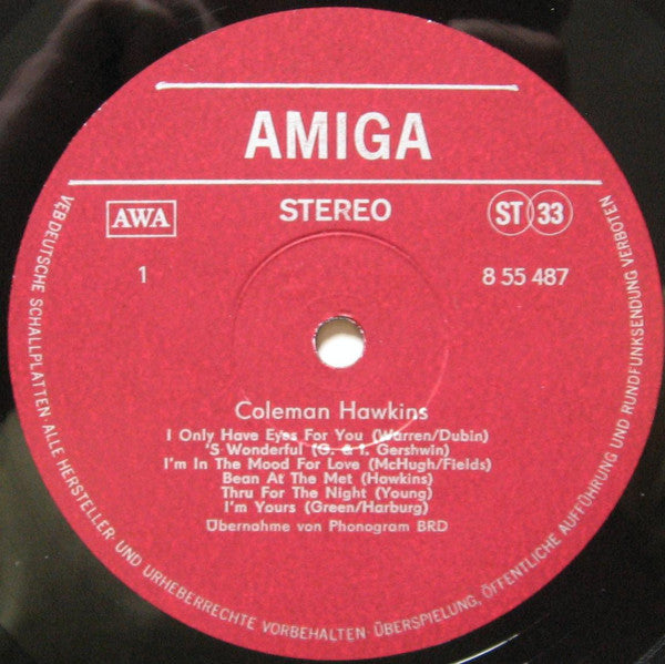Coleman Hawkins : Coleman Hawkins (LP, Comp, Red)