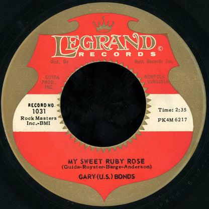 Gary U.S. Bonds : King Kong's Monkey / My Sweet Ruby Rose (7")