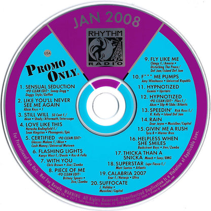 Various : Promo Only Rhythm Radio: January 08 (CD, Comp, Promo)