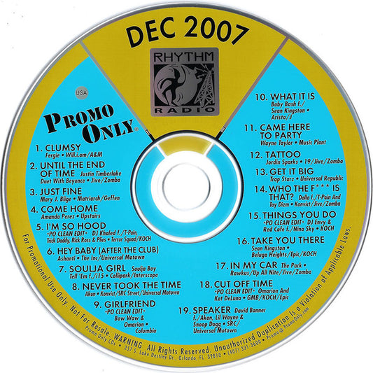 Various : Promo Only Rhythm Radio: December 07 (CD, Comp, Promo)