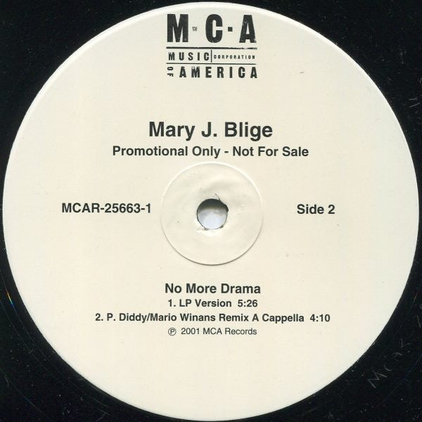Mary J. Blige : No More Drama (Remix) (12", Promo)