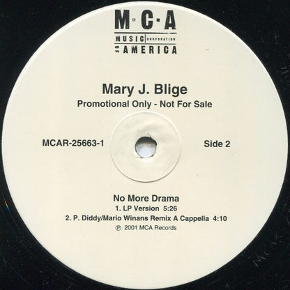 Mary J. Blige : No More Drama (Remix) (12", Promo)