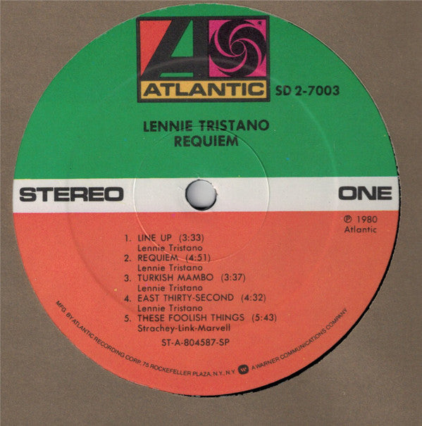 Lennie Tristano : Requiem (2xLP, Comp, Mono, RE, RM, SP)