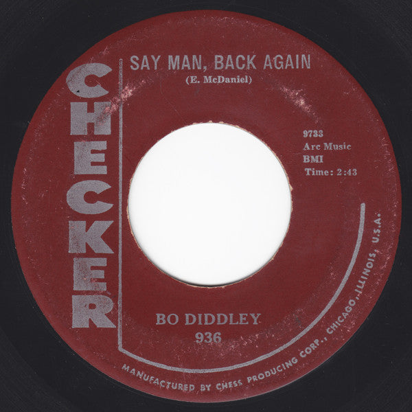 Bo Diddley : Say Man, Back Again / She's Alright (7", Single)
