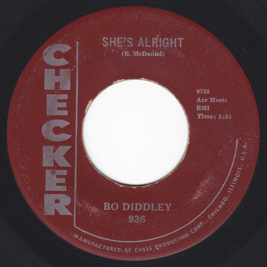 Bo Diddley : Say Man, Back Again / She's Alright (7", Single)