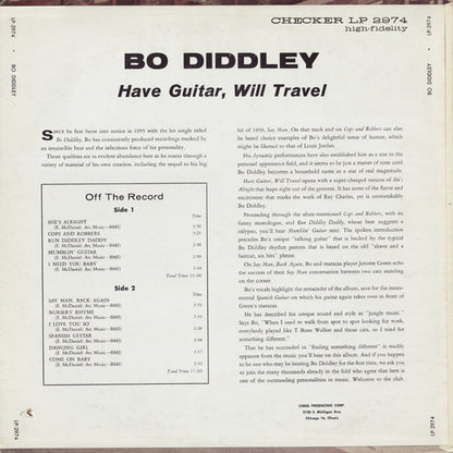 Bo Diddley : Have Guitar, Will Travel (LP, Album, Mono, bla)