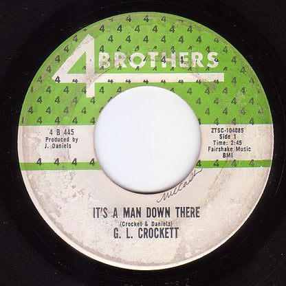 G.L. Crockett : It's A Man Down There / Every Hour, Every Day (7", Single, Mono)