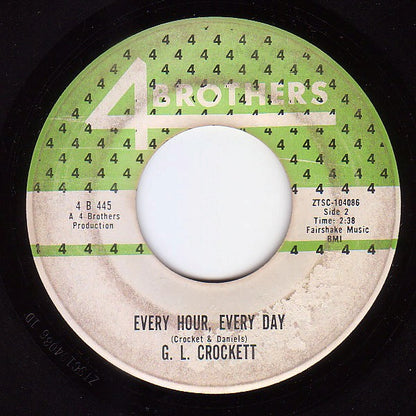 G.L. Crockett : It's A Man Down There / Every Hour, Every Day (7", Single, Mono)