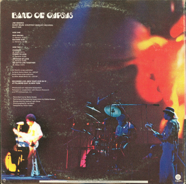 Jimi Hendrix : Band Of Gypsys (LP, Album, Club, RE, Col)