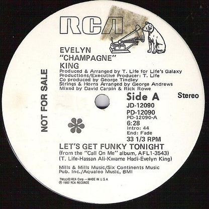 Evelyn King : Let's Get Funky Tonight (12", Promo)