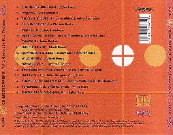 Various : Crime-Stoppers: TV's Greatest P.I. Themes (CD, Comp, RM)