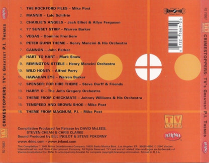 Various : Crime-Stoppers: TV's Greatest P.I. Themes (CD, Comp, RM)