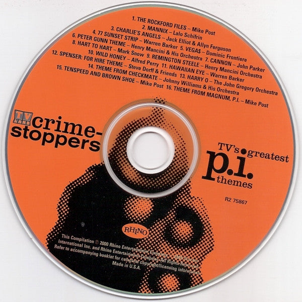 Various : Crime-Stoppers: TV's Greatest P.I. Themes (CD, Comp, RM)