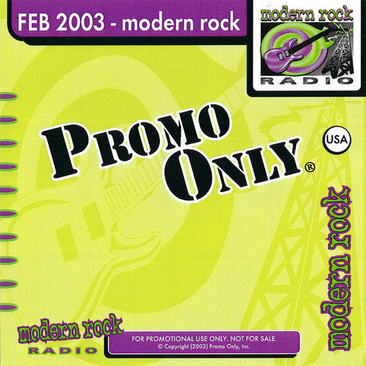 Various : Promo Only Modern Rock Radio: February 2003 (CD, Comp, Promo)