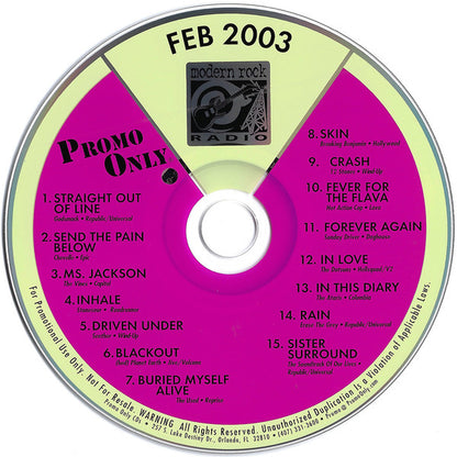 Various : Promo Only Modern Rock Radio: February 2003 (CD, Comp, Promo)