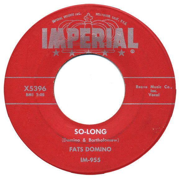 Fats Domino : When My Dreamboat Comes Home / So-Long (7", Single)