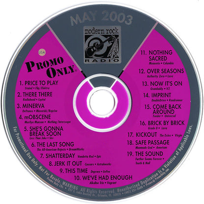 Various : Promo Only Modern Rock Radio: May 2003 (CD, Comp, Promo)