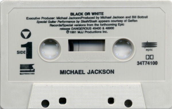 Michael Jackson : Black Or White (Cass, Single)
