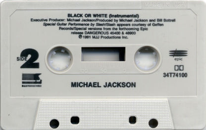 Michael Jackson : Black Or White (Cass, Single)