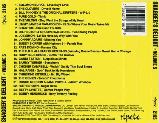 Various : Shagger's Delight - Volume 5 (CDr, Comp)