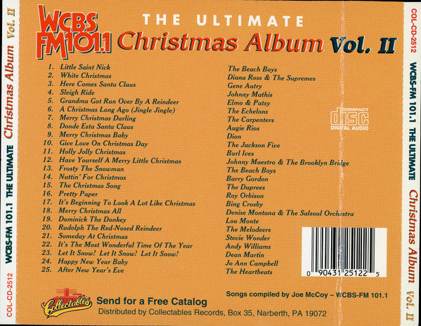Various : WCBS-FM 101.1 The Ultimate Christmas Album - Volume II (CD, Album, Comp)