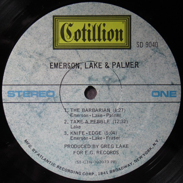 Emerson, Lake & Palmer : Emerson, Lake & Palmer (LP, Album, Pre)